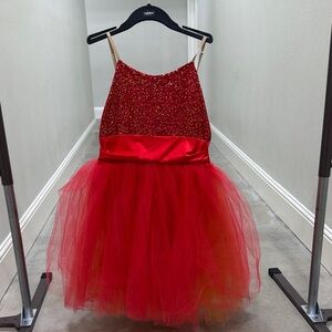 Sparkling Red Tutu Dress for Kids